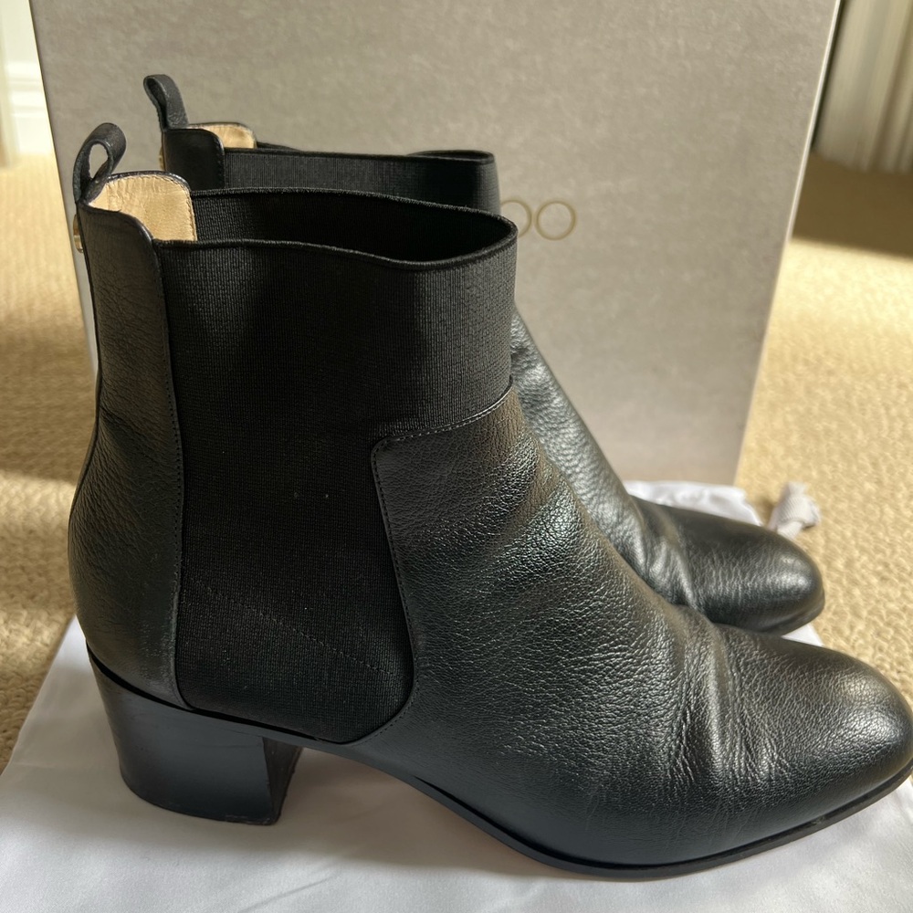 Jimmy Choo Hallow Anke Boot Calf Skin Size 41